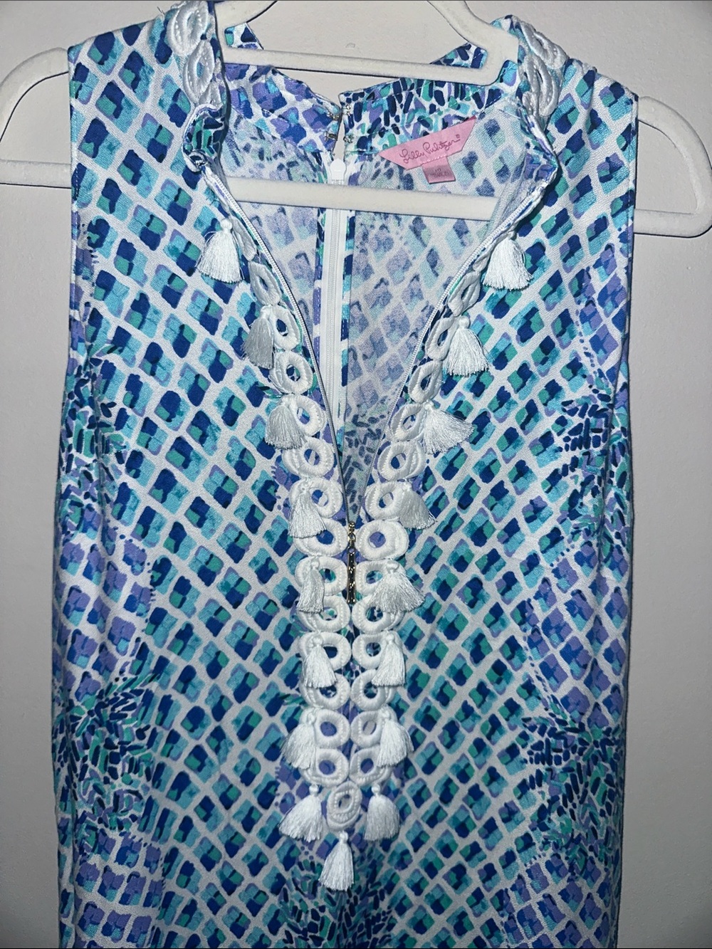 EUC! Lilly Pulitzer "Jane Resort" Costal Blue Geometric Pineapple Maxi Dress - Picture 2 of 6